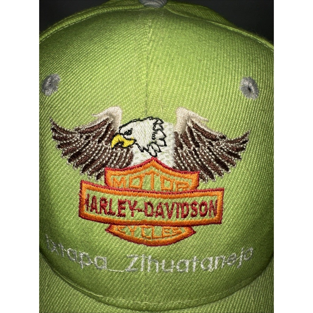 Harley Davidson Motorcycle Ixtapa Orange Gold Cap HD Eagle Emblem Hat Biker READ - Picture 3 of 13